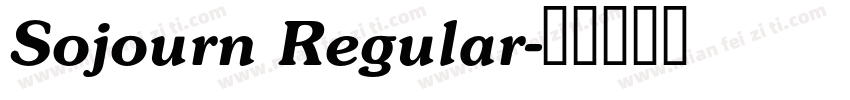 Sojourn Regular字体转换